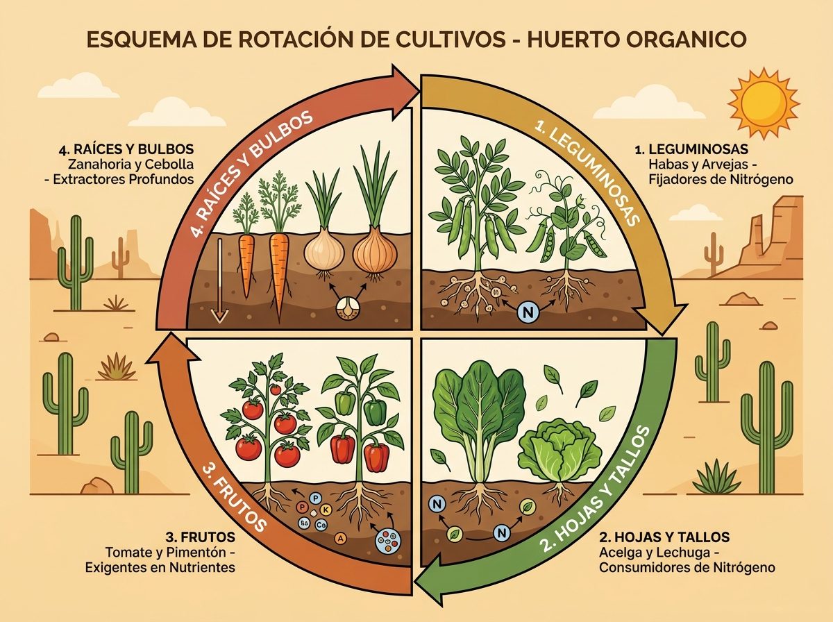 Figura 5: Rotación de cultivos para cortar ciclo de vida de parásitos y fortalecer la tierra