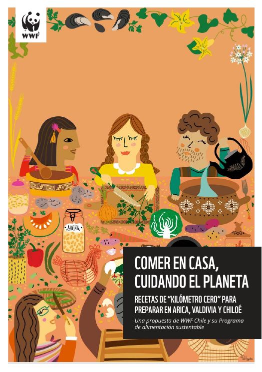 Portada del recetario Comer en casa, cuidando el planeta